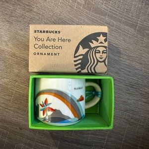 New Starbucks You Are Here Ceramic 2oz Mini Ornament Mug Cup HAWAII